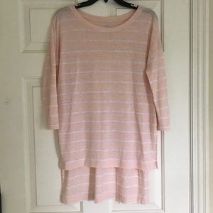 Old Navy Peach/White Tunic Size Medium